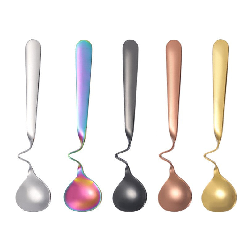 Cuchara de acero inoxidable plateada para mermelada de miel