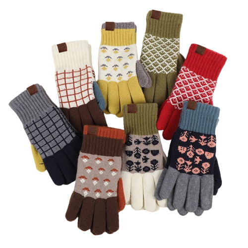 Manoplas de jacquard para jóvenes