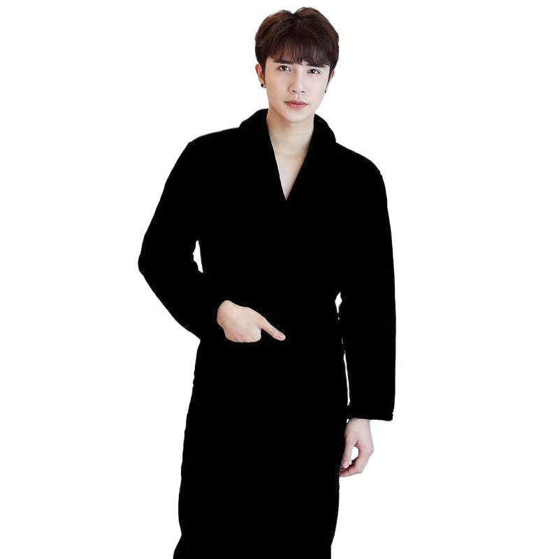 Peignoir en velours corail