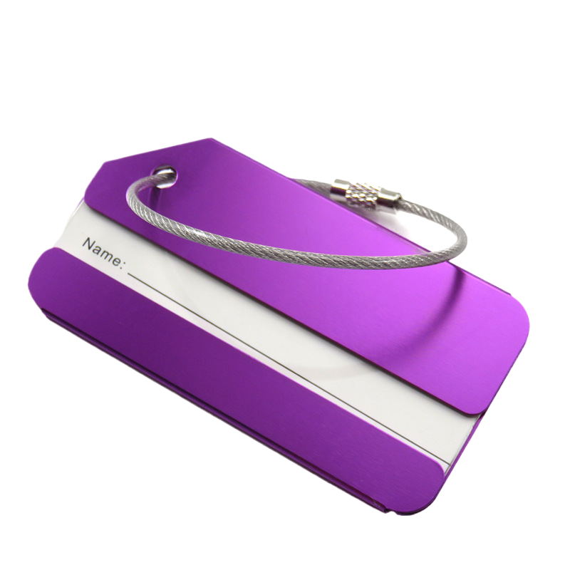 Étiquette de bagage en métal