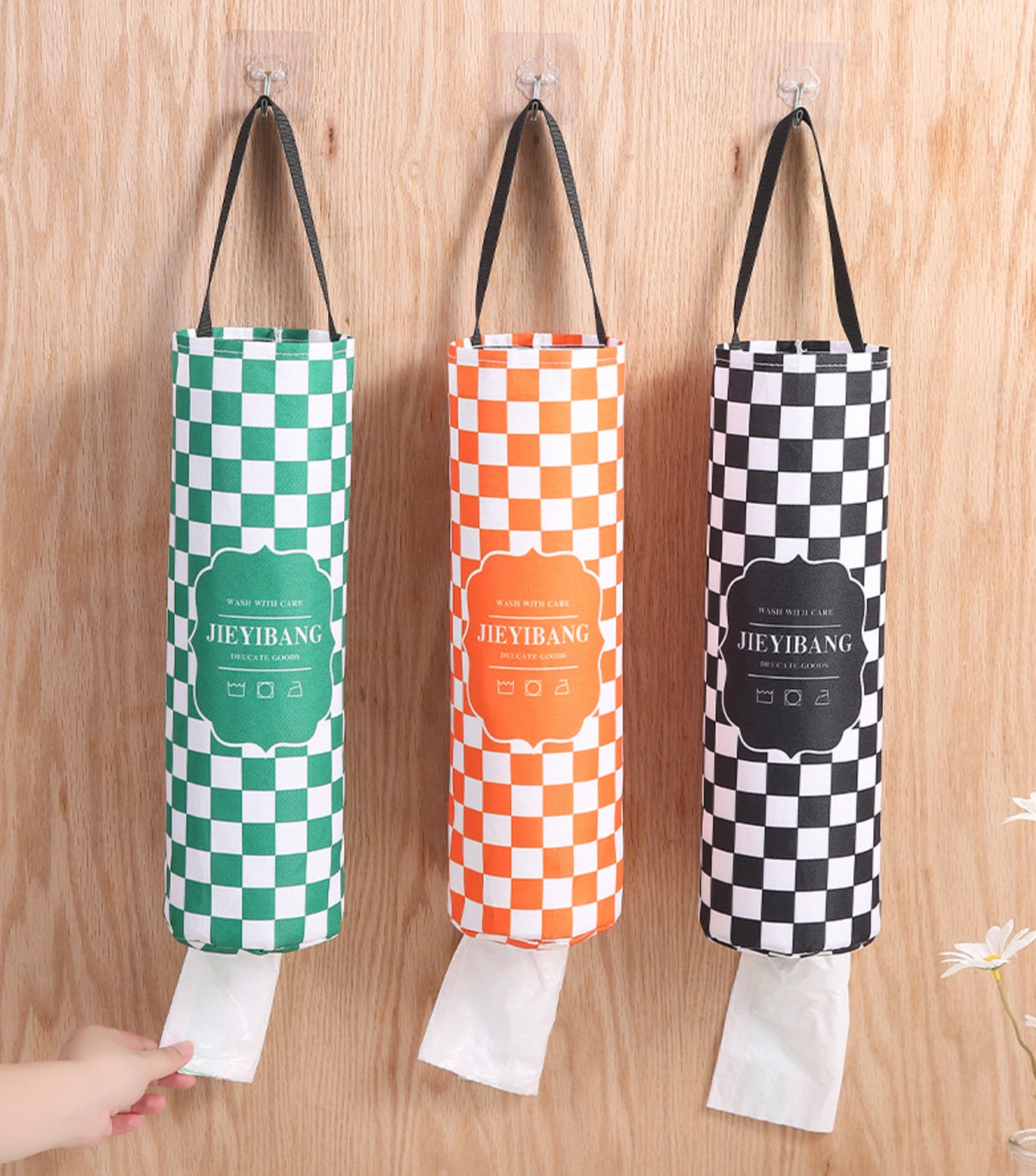 Tubo de plástico para guardar bolsas