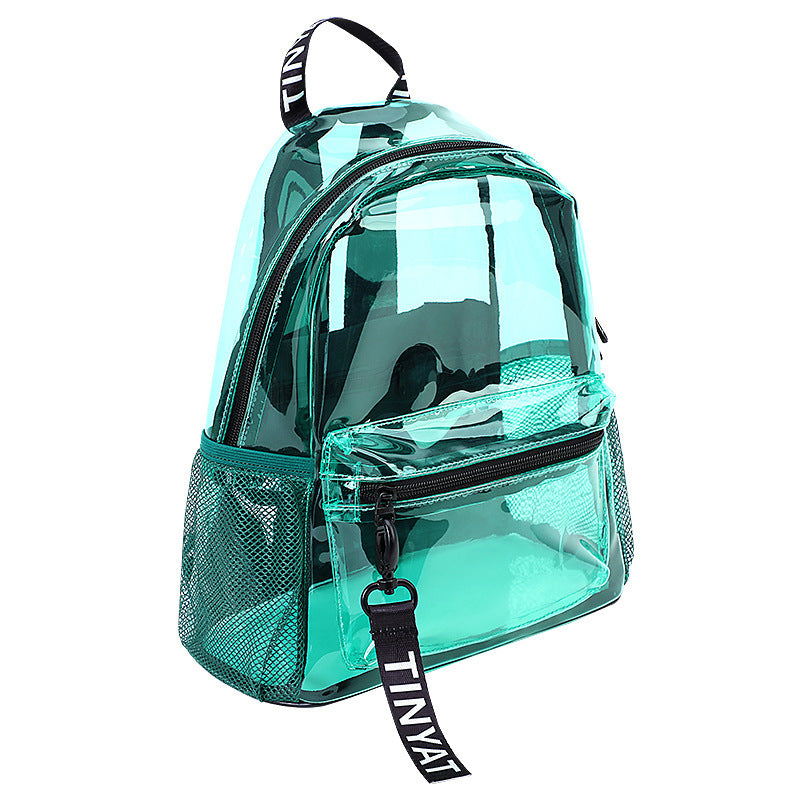 Mochila impermeable transparente