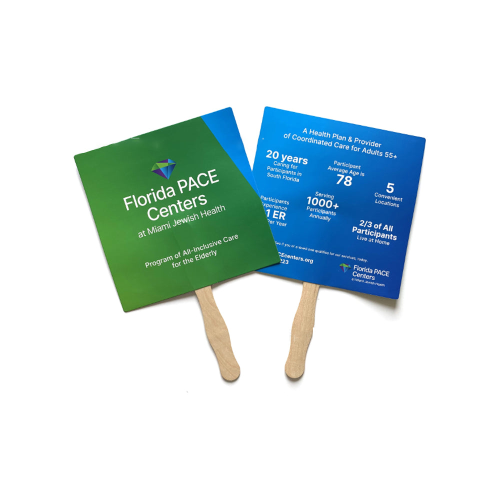 Abanico de papel cuadrado