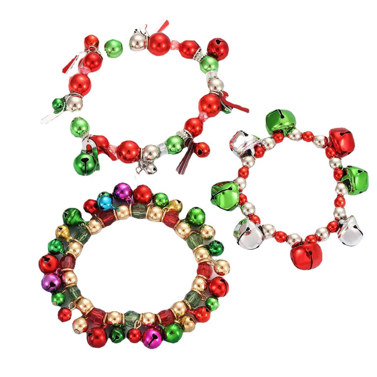 Pulsera de cascabeles navideños