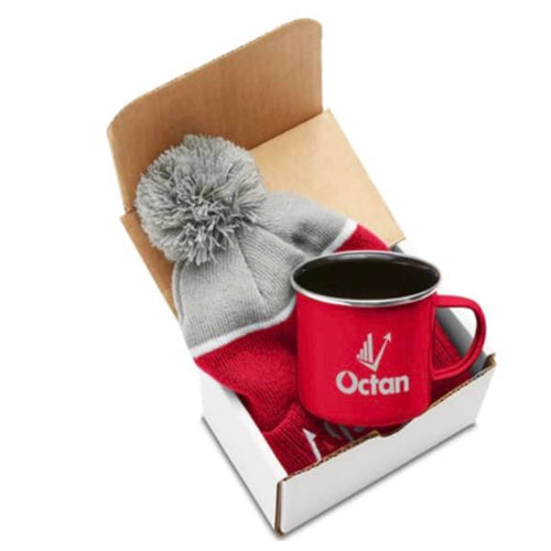 Taza con caja de regalo de gorro