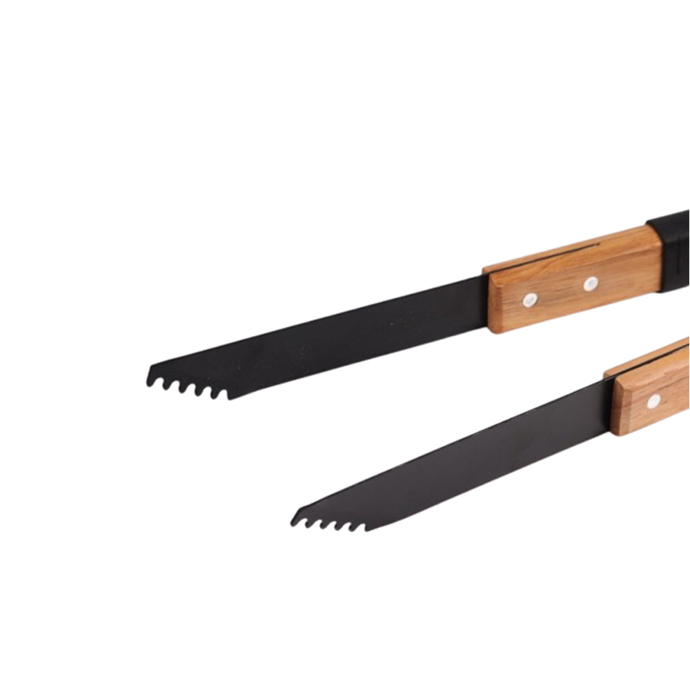 Stainless Steel Tongs With Wood Handle