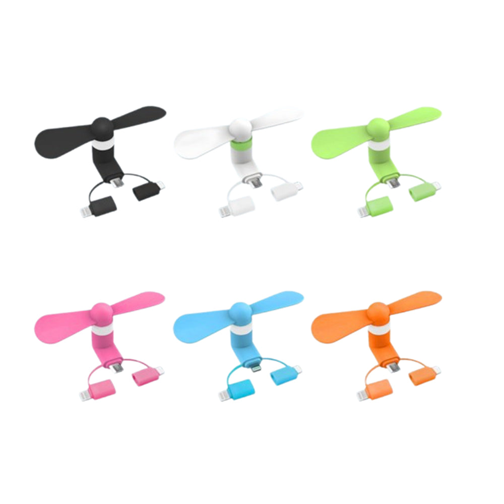 Mini ventilateur de téléphone 3 en 1