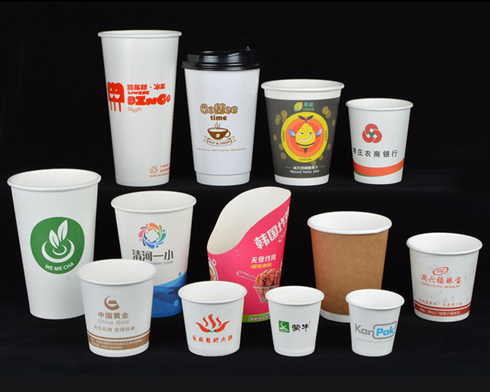 Vaso de papel desechable de doble pared de 16 oz
