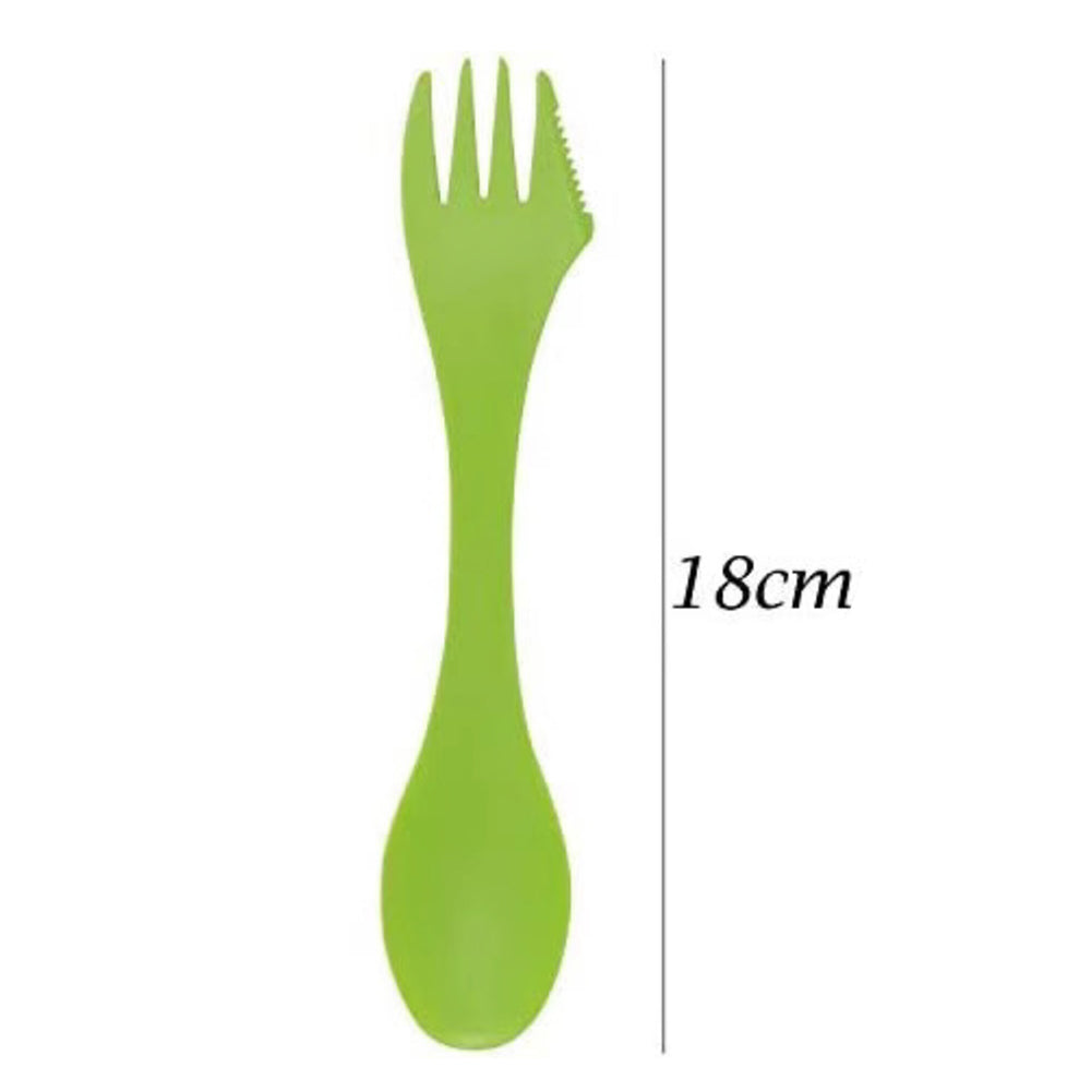 3 en 1 Utensilio Cuchara Tenedor y Cuchillo