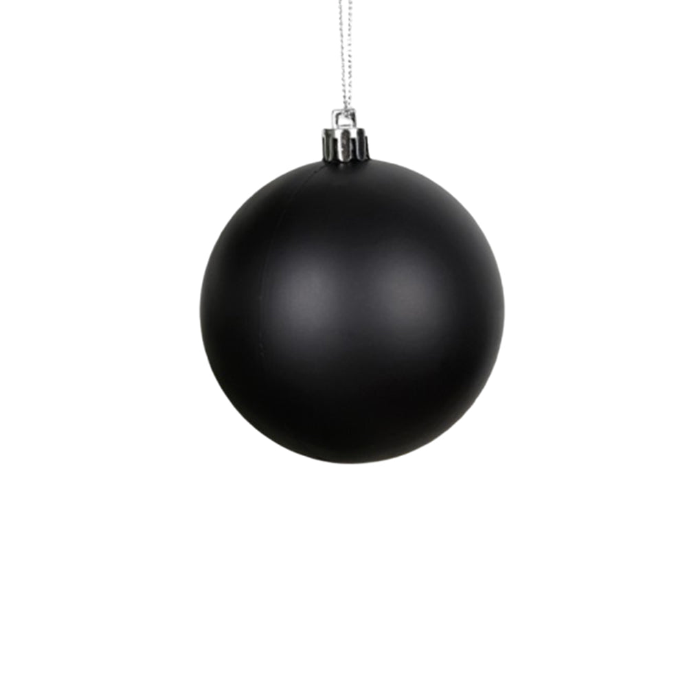 Black Round Christmas Ornament