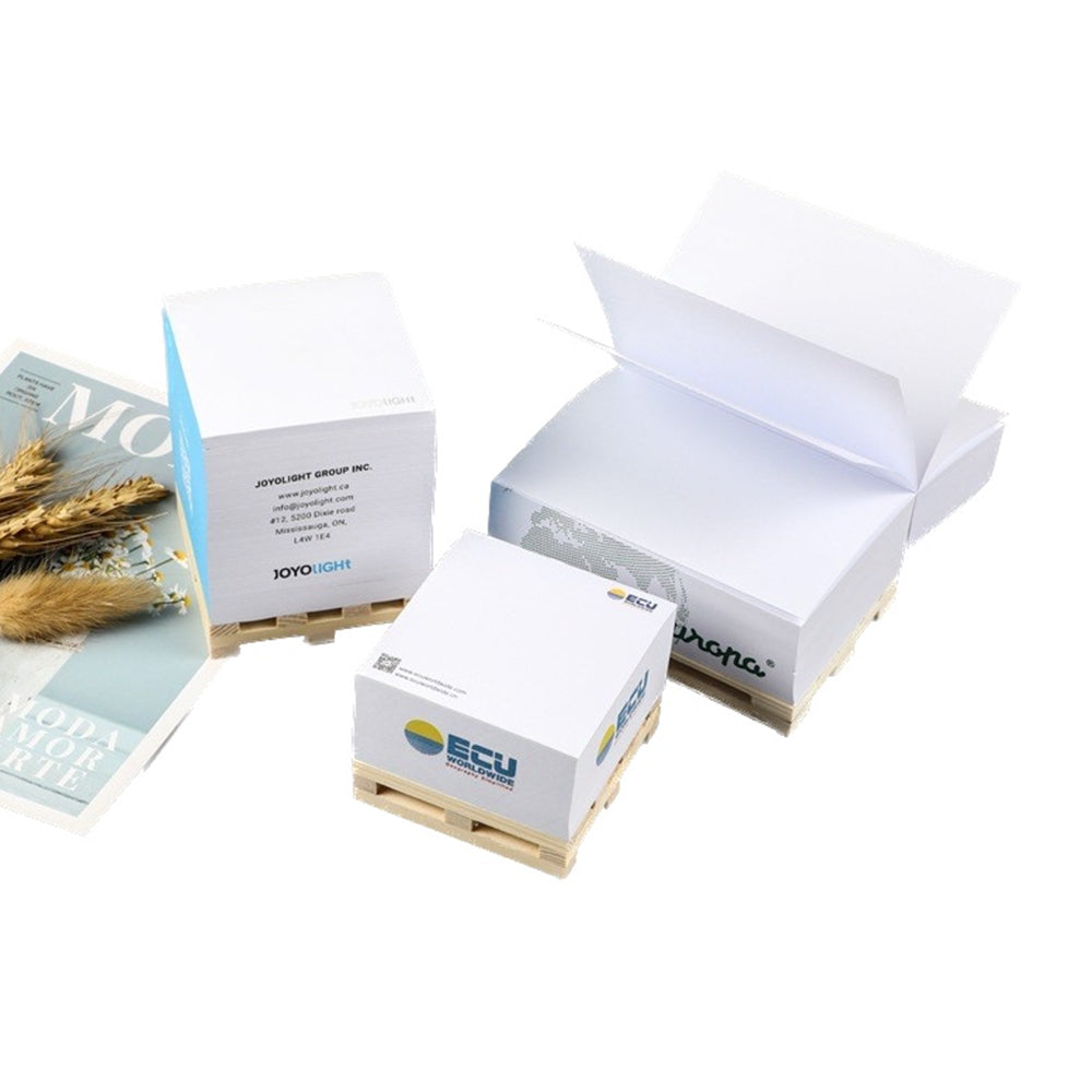 Sticky Note Set With Wooden Holder