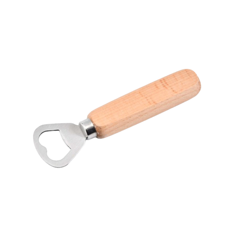 Wood-handled Stainless Steel Bottle Opener