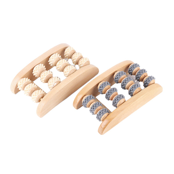 Wood Quad Bar Rolling Foot Massager
