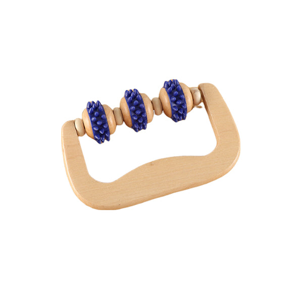 Masajeador manual con rodillo de madera