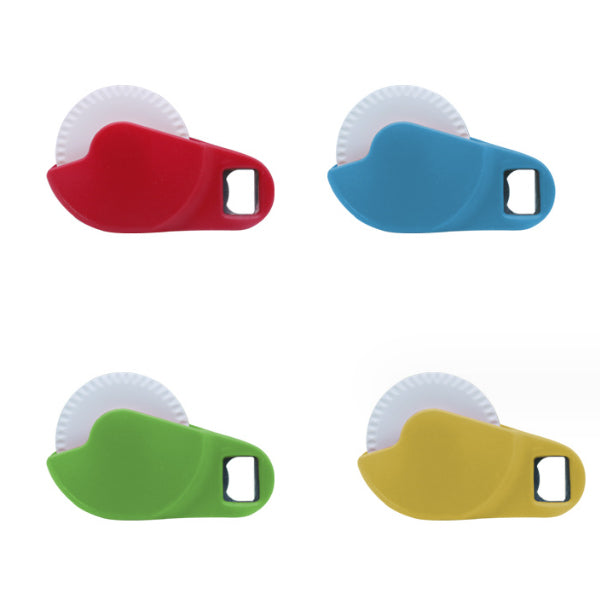 Cortador de pizza grande con abridor de botellas