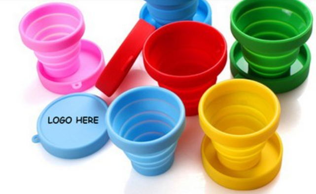 Taza de silicona plegable