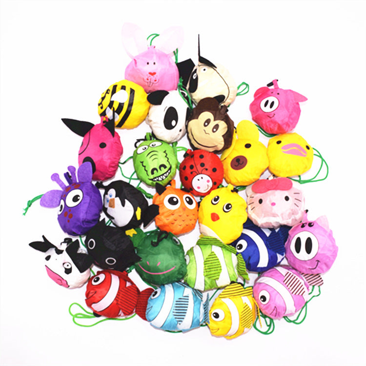 Bolsa plegable con cordón de animales