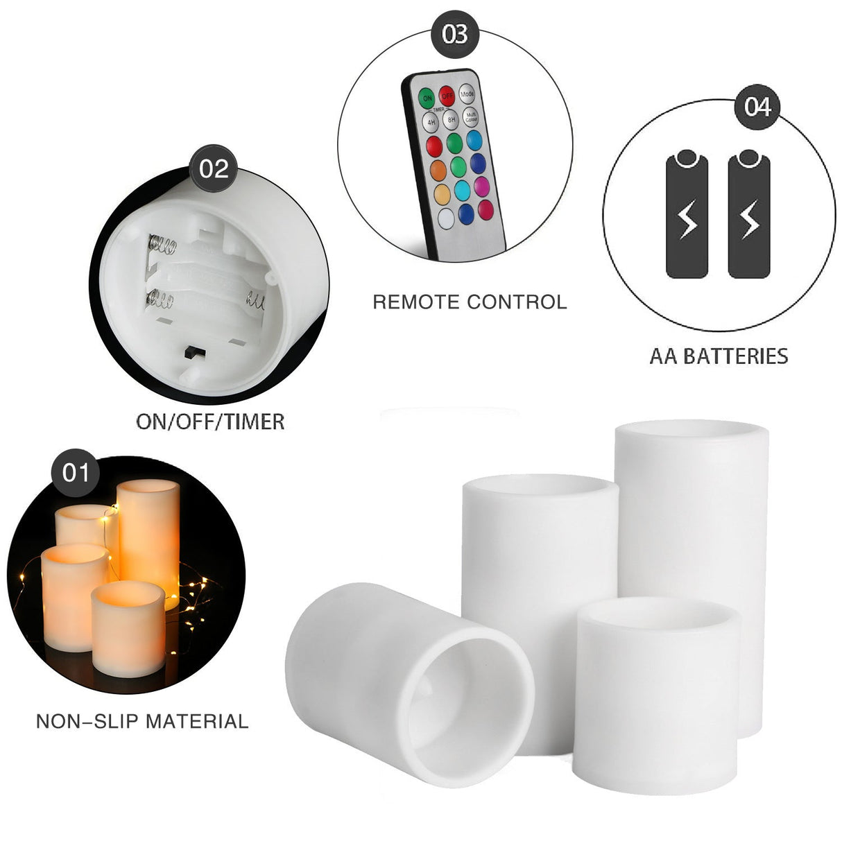 6 Pack Halloween Flameless Candles - Yorkn Inc✅