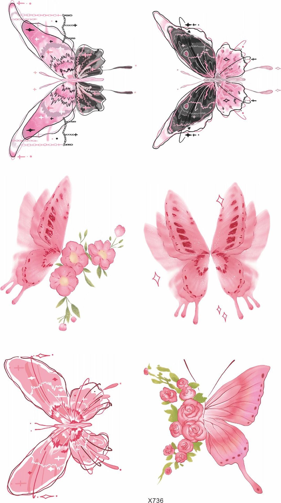 Tatuaje temporal de 2 x 4 pulgadas