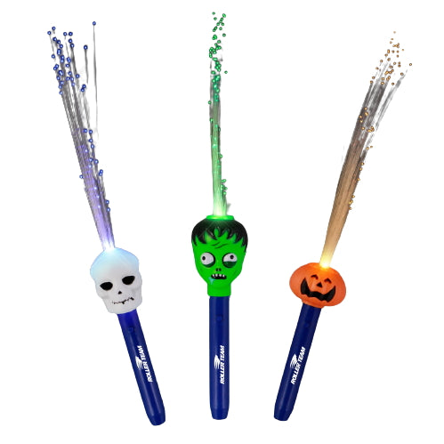 Varitas de Halloween de fibra óptica parpadeantes