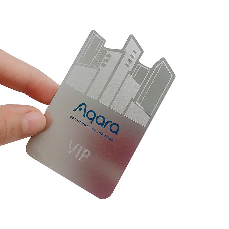 Tarjeta de presentación de acero inoxidable