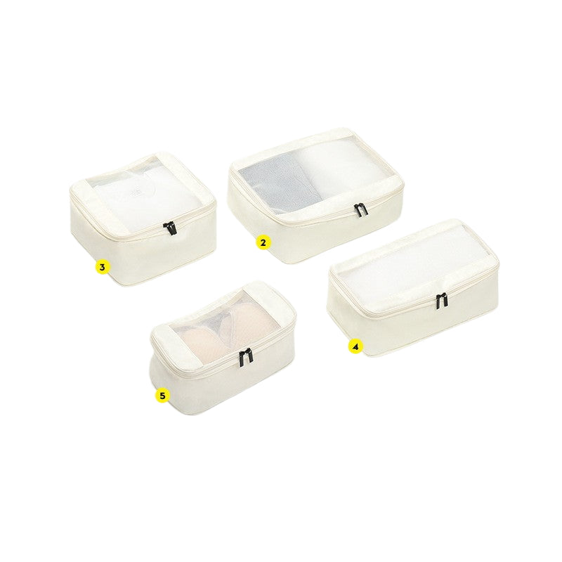 Ensemble de cubes d'emballage compressibles