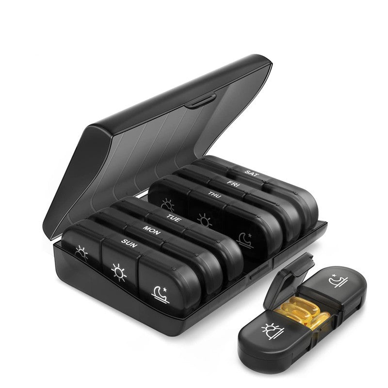 Pastillero semanal de 21 cuadrículas para 7 días