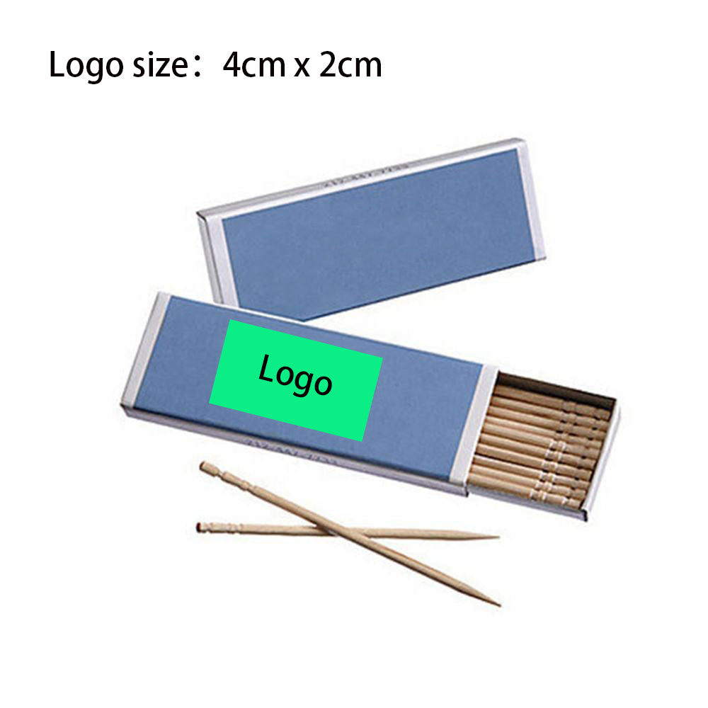 Caja de cerillas con 20 palillos de dientes