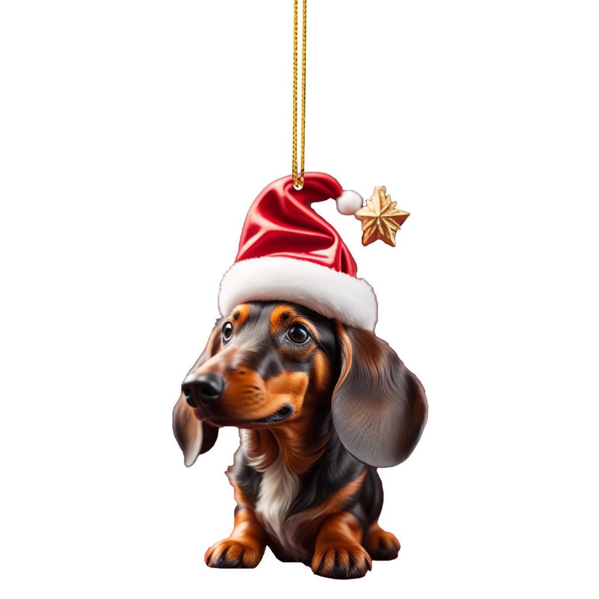 Adorno navideño con forma de perro divertido