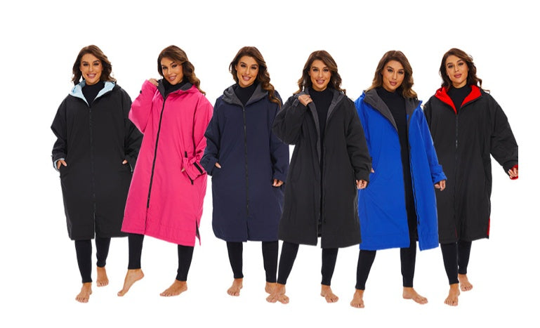 Parka de baño cálida e impermeable