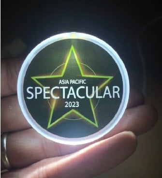 Led Circle Badge With Beads