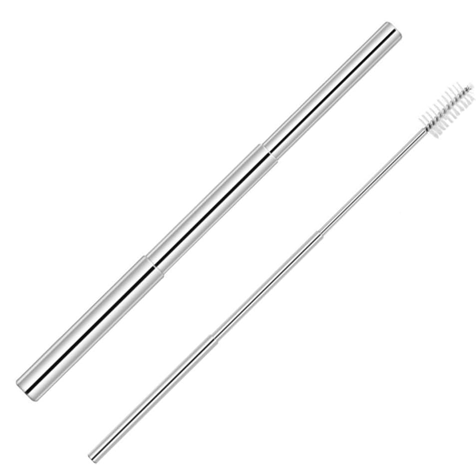 Pailles flexibles et brosse de nettoyage