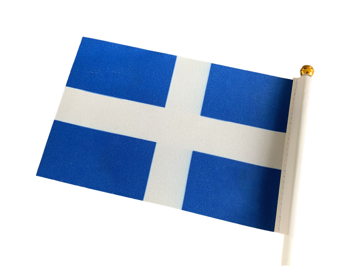 Hand Waving Flag With Stick