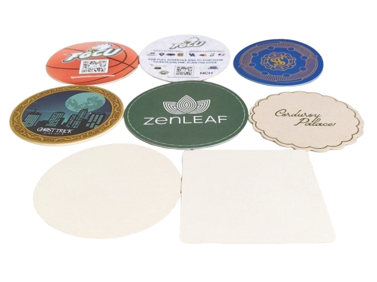 Dessous de verre en carton 4" 40 Pt