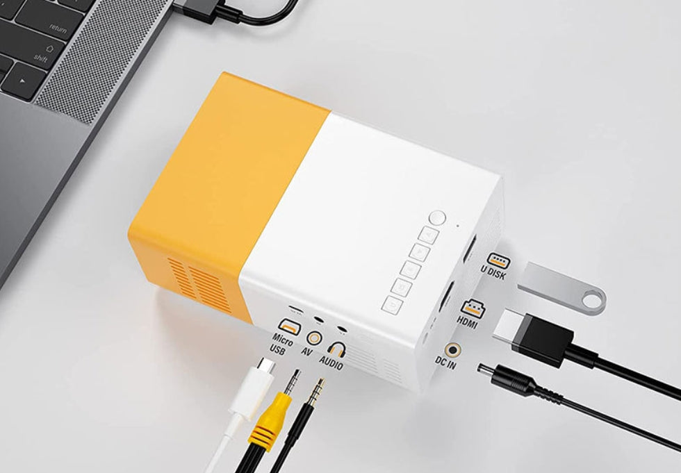 Miniproyector con cable