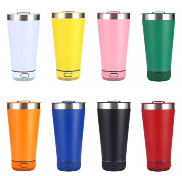 Taza de acero inoxidable con altavoz Bluetooth