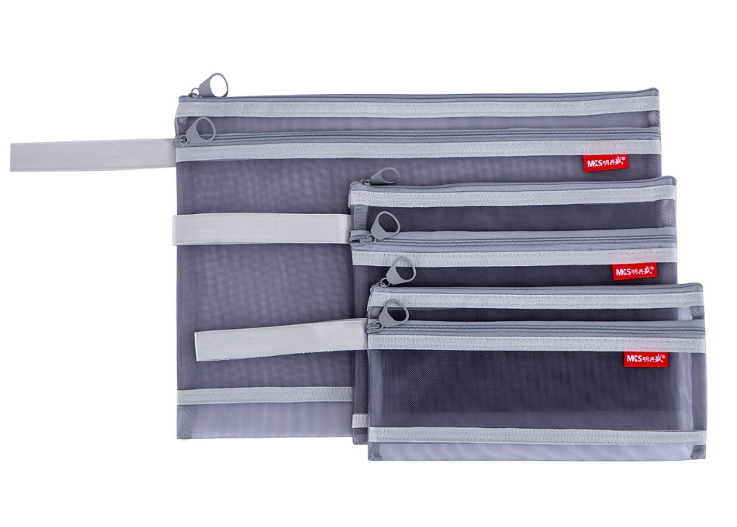 Bolsa de malla de nailon con cremallera