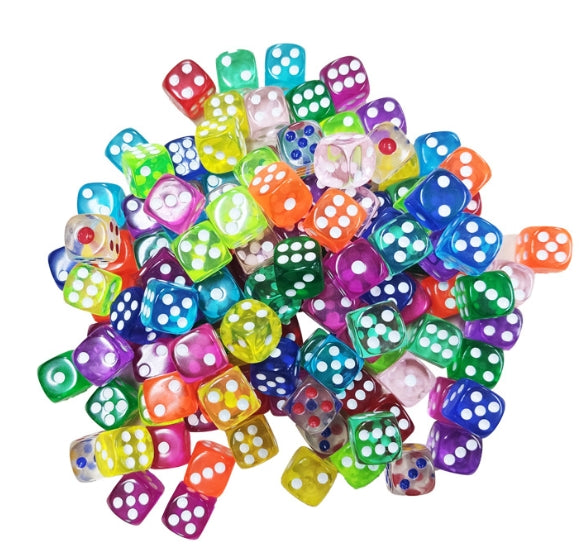 Dados transparentes de 14 mm