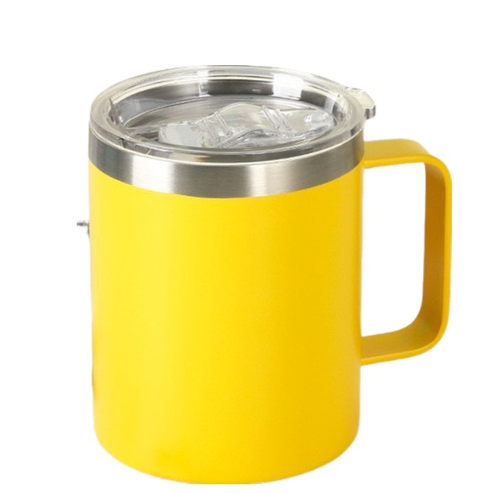 Taza con asa de acero inoxidable de 12 oz