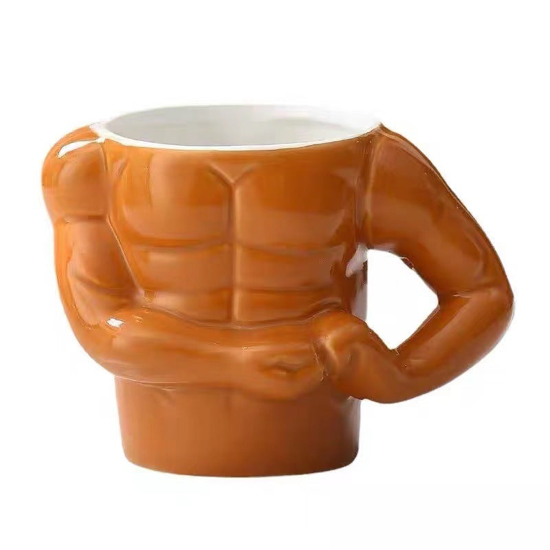 Taza de cerámica para hombres musculosos de 350 ml