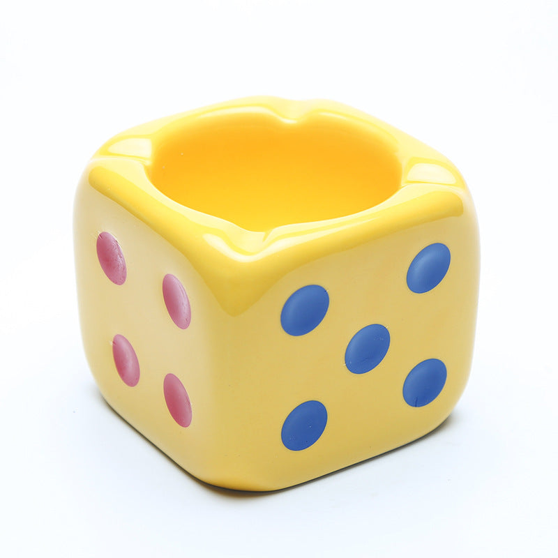 Ceramics Dice Ashtray