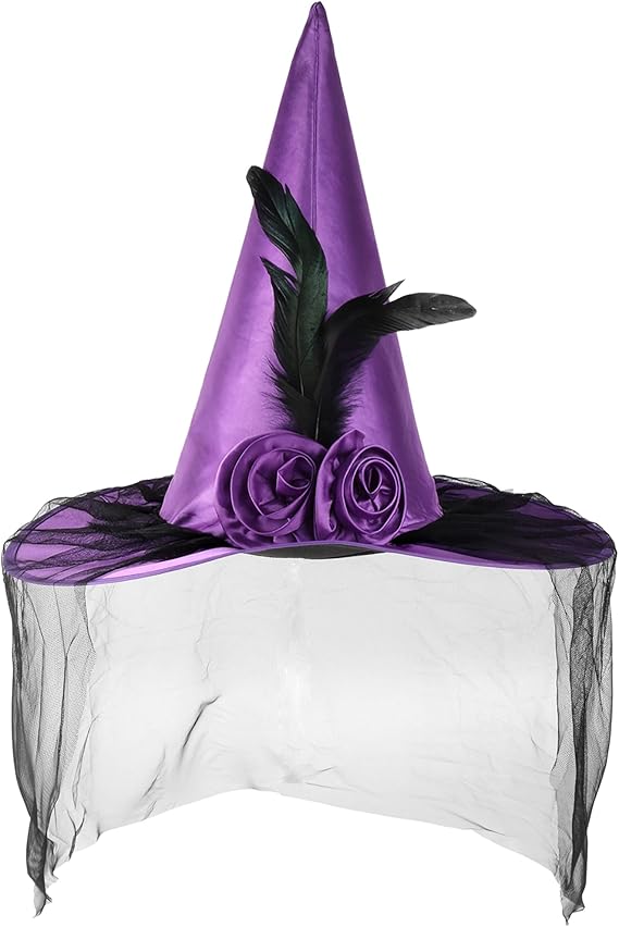 Sombrero de bruja con velo