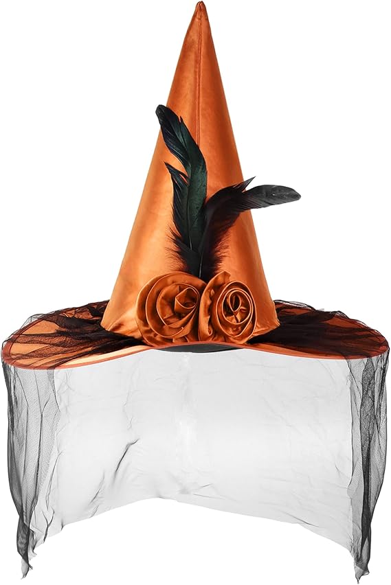 Sombrero de bruja con velo