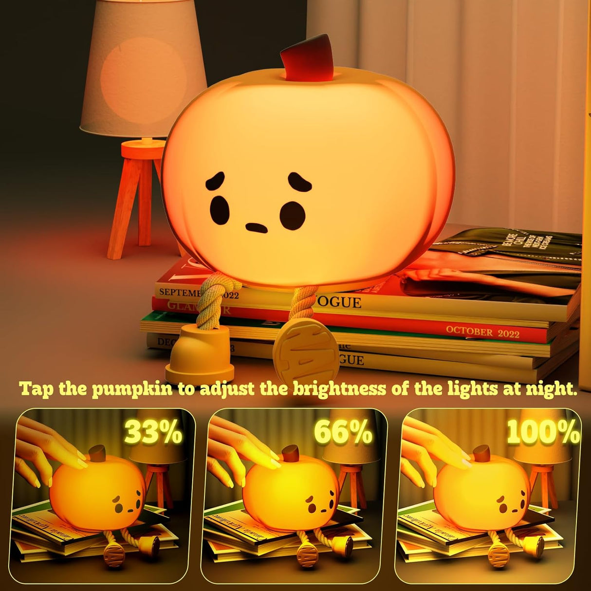 Luz de noche de calabaza de Halloween