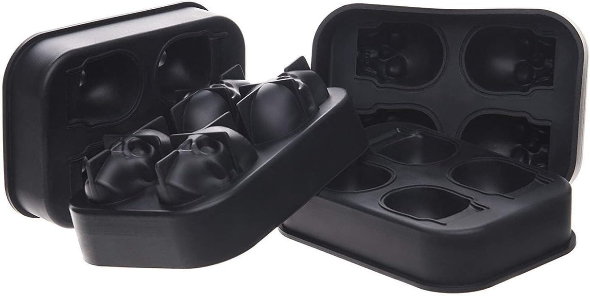 Molde de cubitos de hielo con forma de calavera 3D