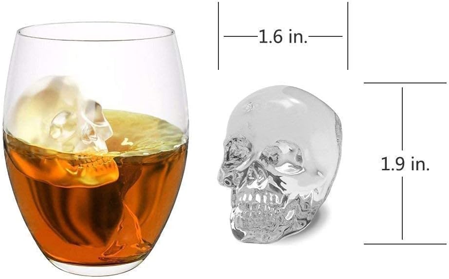 Molde de cubitos de hielo con forma de calavera 3D