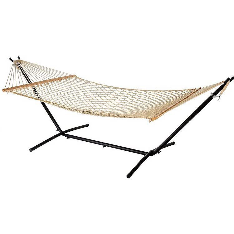 Hamac à double corde avec support