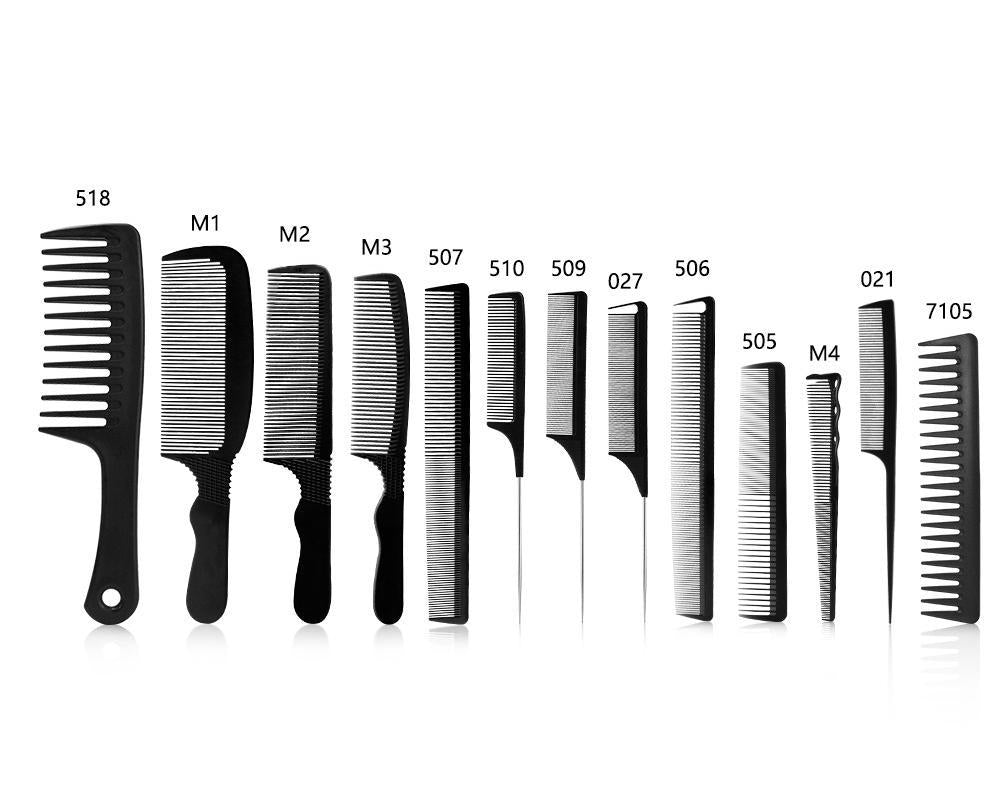 Peine de dientes anchos de carbono negro