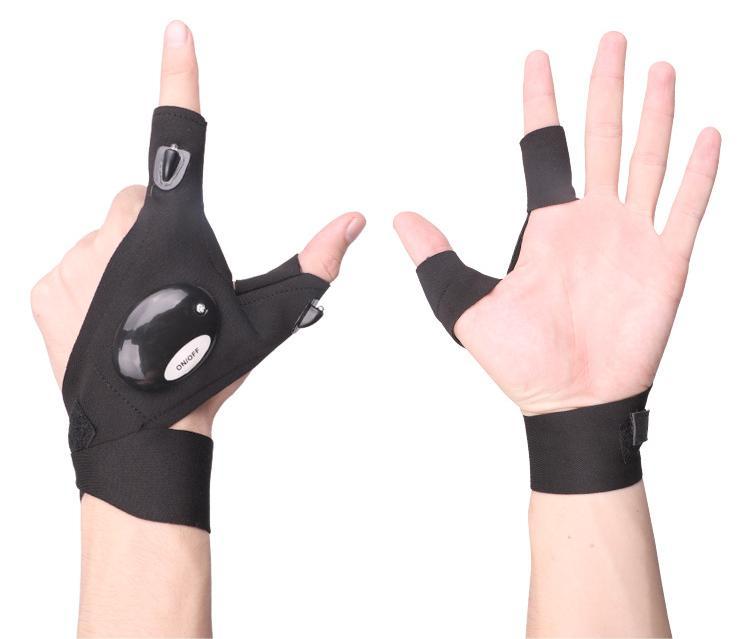 Gants de pêche avec lampe de poche