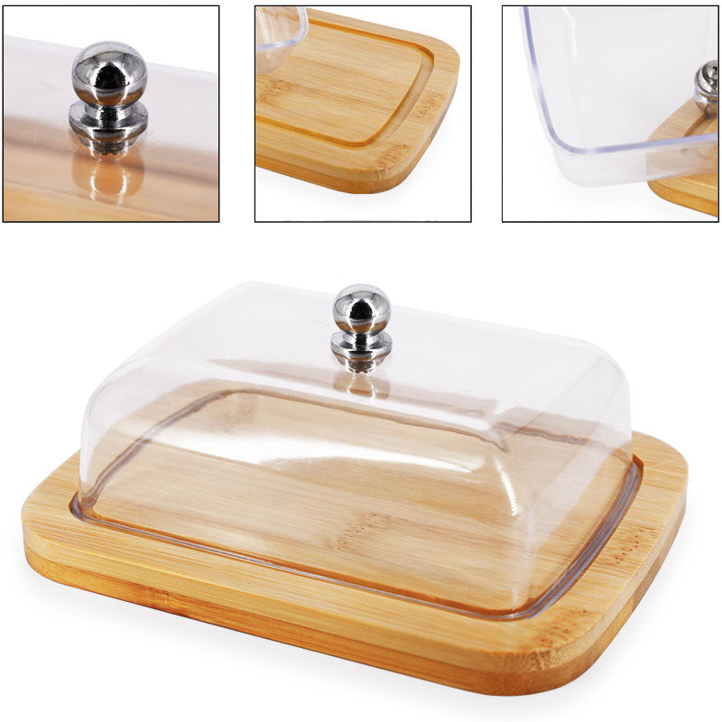 Beurrier en verre avec couvercle - Par bateau